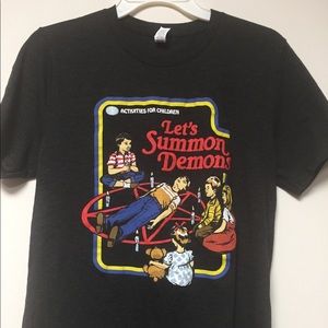 Charcoal grey let’s summon t shirt medium used